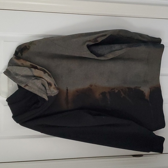 Dream Smile Color Block Bleached Pullover Hoodie - Picture 2 of 4